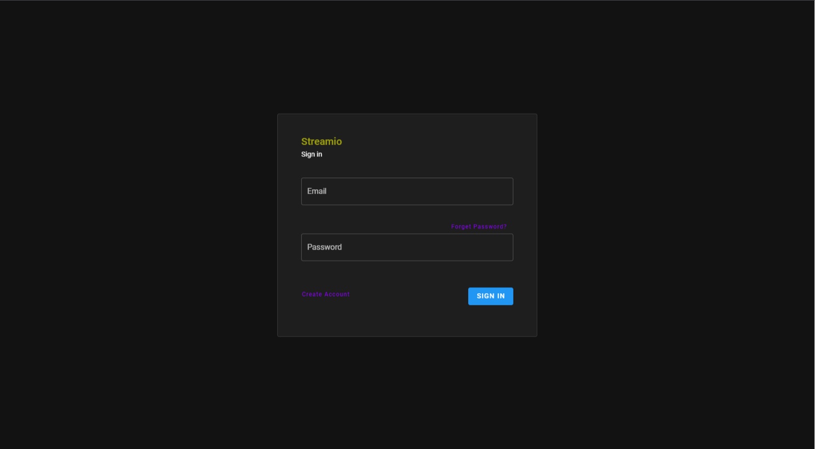 Sign-in screen
