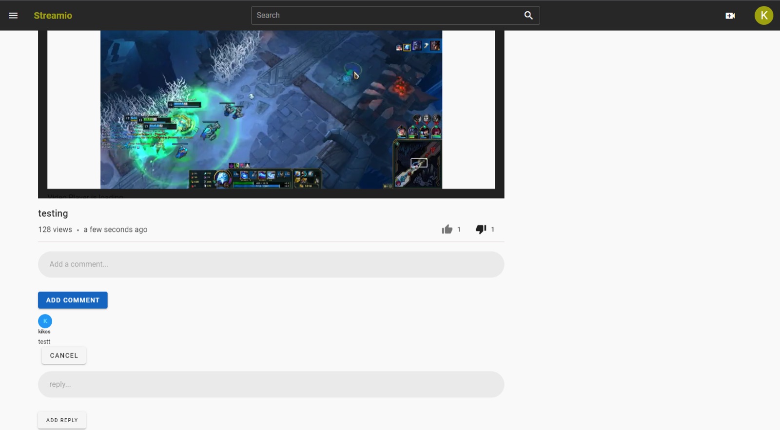 Live stream with viewer reactions